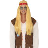 Pánska blond parochňa hippie s čelenkou